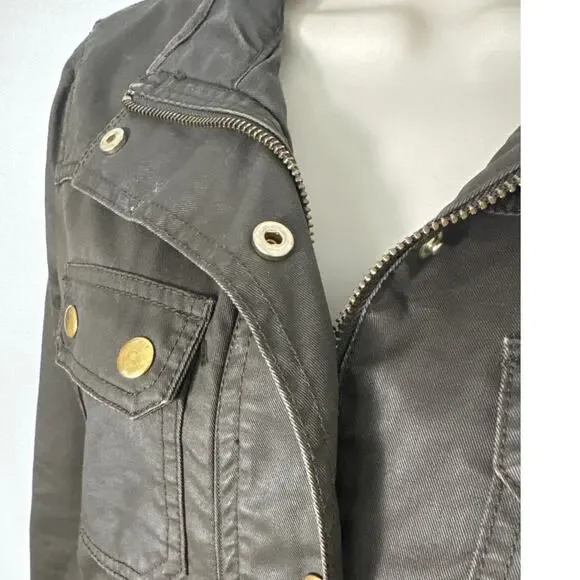 J.‎ Crew Downtown Field Waxed Utility Jacket Olive Green Brown 19034 Size XS - Picture 10 of 11